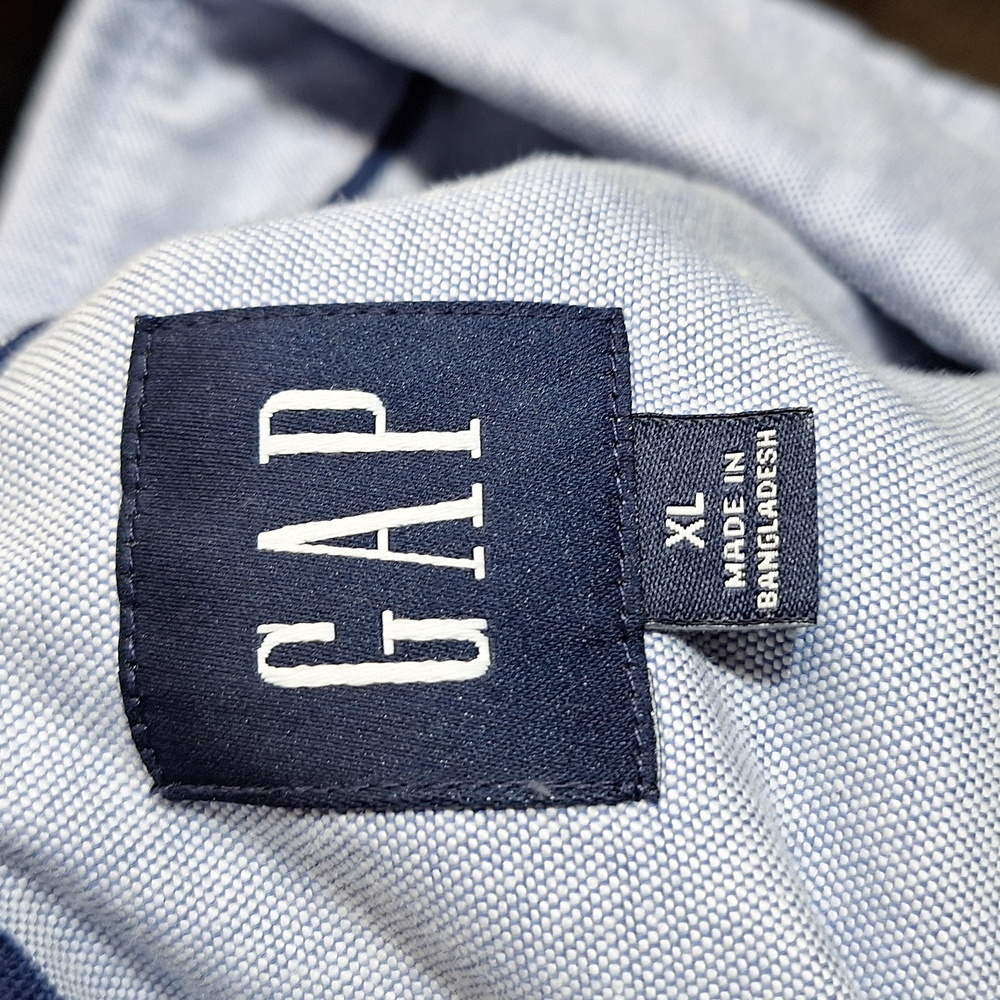 Gap Men's Long Sleeve Oxford Shirt Size XL Dutch Blue - Picture 9 of 11